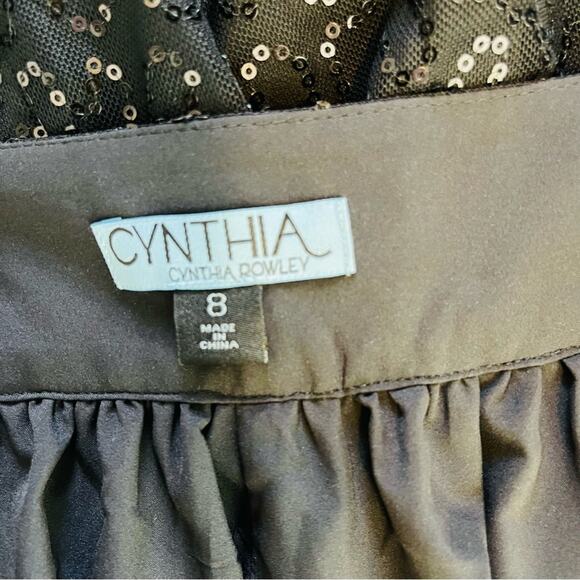 NEW Cynthia Rowley black sequin evening holiday party mini skirt 8 - Picture 6 of 7